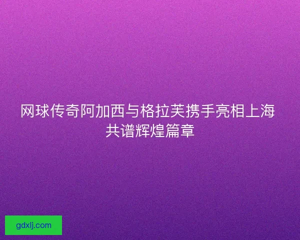 网球传奇阿加西与格拉芙携手亮相上海 共谱辉煌篇章